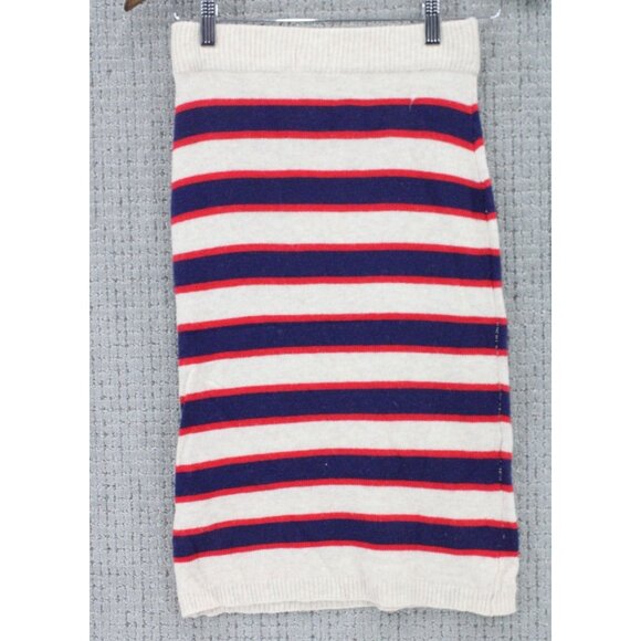 Mo:vint Pencil Skirt Womens Size Small Beige Striped Casual Knit Stretching NWT - Picture 2 of 7